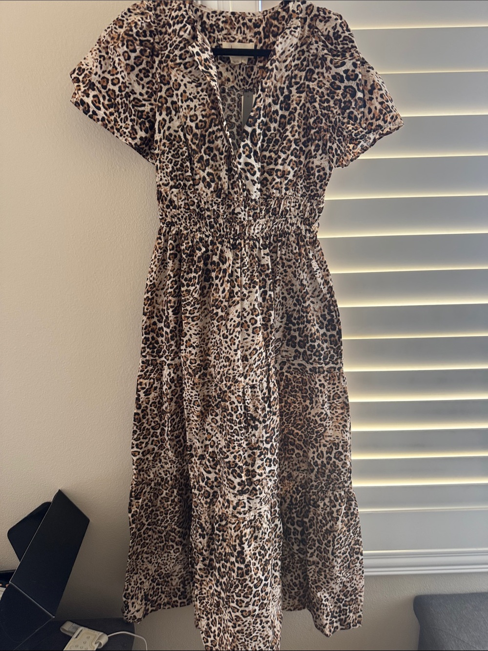 NWT Anthropologie Somerset Maxi Leopard Animal Dress Small